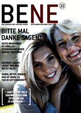 Das Cover des Bene Magazins Nummer 22 zeigt zwei Frauen, die Mutter und Tochter sind
