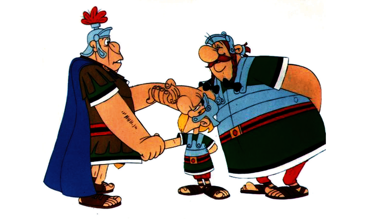 Zeichnung Asterix und Obelix